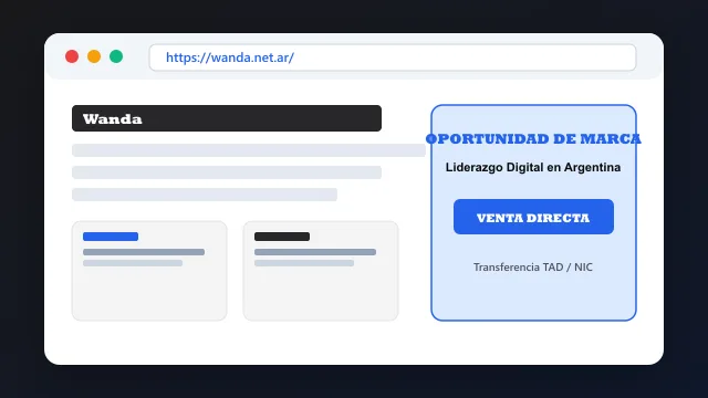 Modelo de aplicación comercial y proyectos digitales para wanda.net.ar